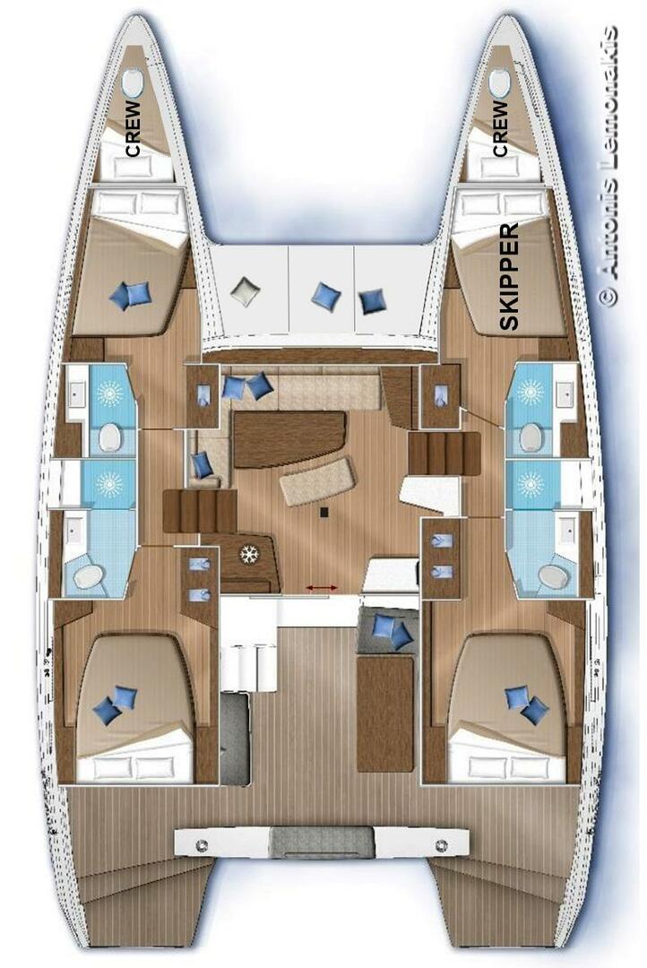 Lagoon 42 av Cyclades Sailing i Syros