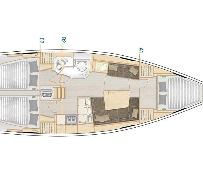 Tecla - Water maker, Solar Panel - BOTH SAILS triradial, Retractabile Bow Trust | Hanse 388 photo 3