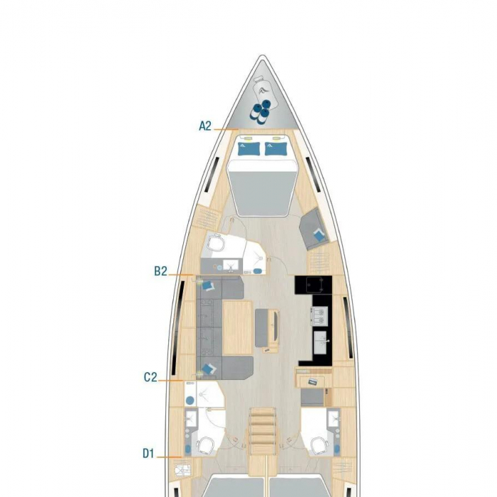 Orsasei - Owner version, A/C,  Water maker, Solar Panel | Hanse 460 photo 13